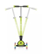 Globber Trotineta pliabila Elite Deluxe Lights Verde roti LED pliabila din aluminiu ghidon reglabil greutate suportata 50 kg varsta 3 ani+