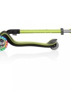 Globber Trotineta pliabila Elite Deluxe Lights Verde roti LED pliabila din aluminiu ghidon reglabil greutate suportata 50 kg varsta 3 ani+
