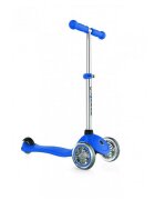 Globber Trotineta Primo Albastra ghidon reglabil platforma antiderapanta greutate suportata 50 kg varsta 3 ani+