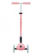 Globber Trotineta Primo roz pastel cu lumini pliabila greutate admisa 50 kg