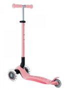 Globber Trotineta Primo roz pastel cu lumini pliabila greutate admisa 50 kg