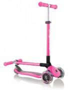 Globber Trotineta Primo roz pliabila ghidon reglabil platforma antiderapanta greutate suportata 50 kg varsta 3 ani+