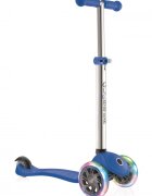 Globber Trotineta Primo V2 Lights albastra cu 3 roti LED ghidon reglabil platforma antiderapanta greutate admisa 50 kg