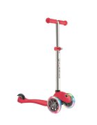 Globber Trotineta Primo V2 Lights rosie cu 3 roti LED ghidon reglabil platforma antiderapanta greutate admisa 50 kg