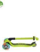 Globber Trotineta Primo verde cu 3 roti LED pliabila ghidon reglabil platforma antialunecare greutate suportata 50 kg varsta 3 ani+
