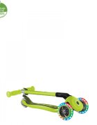 Globber Trotineta Primo verde cu 3 roti LED pliabila ghidon reglabil platforma antialunecare greutate suportata 50 kg varsta 3 ani+