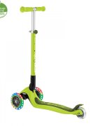 Globber Trotineta Primo verde cu 3 roti LED pliabila ghidon reglabil platforma antialunecare greutate suportata 50 kg varsta 3 ani+