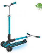 Globber Trotineta Ultimum Lights pentru copii adolescenti si adulti ghidon reglabil pe 6 nivele greutate maxima 100 kg rulmenti ABEC 9