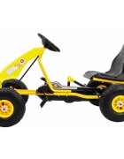 Gokart Kart cu pedale si roti gonflabile 3 ani+ Champion galben