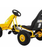 Gokart Kart cu pedale si roti gonflabile 3 ani+ Champion galben