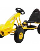 Gokart Kart cu pedale si roti gonflabile 3 ani+ Champion galben