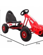 Gokart Kart cu pedale si roti gonflabile 3 ani+ Champion rosu