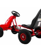 Gokart Kart cu pedale si roti gonflabile 3 ani+ Champion rosu
