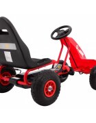 Gokart Kart cu pedale si roti gonflabile 3 ani+ Champion rosu
