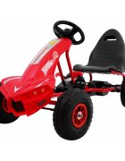 Gokart Kart cu pedale si roti gonflabile 3 ani+ Champion rosu