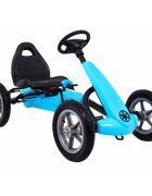 Gokart Kart cu pedale si roti gonflabile 3 ani+ Star albastru