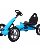 Gokart Kart cu pedale si roti gonflabile 3 ani+ Star albastru
