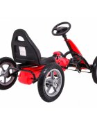 Gokart Kart cu pedale si roti gonflabile 3 ani+ Star rosu