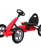 Gokart Kart cu pedale si roti gonflabile 3 ani+ Star rosu