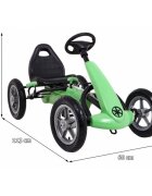 Gokart Kart cu pedale si roti gonflabile 3 ani+ Star verde
