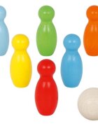 Goki Joc de popice din lemn cu 7 piese Multicolor 3 ani+