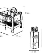GRACO Patut Contour Electra Suits Me cu masuta de infasat arcada cu jucarii roti saltea pliabila si geanta de transport
