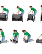 GRACO Patut FoldLite Shadow pliabil roti saltea inclusa geanta de transport