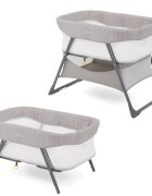 GRACO Patut Side by Side 2 in 1 Fossil pliabil cu saltea matlasata inclusa cos depozitare geanta de transport