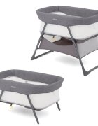 GRACO Patut Side by Side 2 in 1 Pearl pliabil cu saltea matlasata inclusa cos depozitare geanta de transport