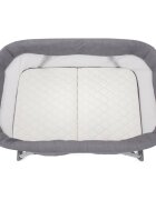 GRACO Patut Side by Side 2 in 1 Pearl pliabil cu saltea matlasata inclusa cos depozitare geanta de transport