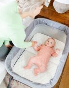 GRACO Patut Side by Side 2 in 1 Pearl pliabil cu saltea matlasata inclusa cos depozitare geanta de transport