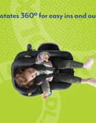 GRACO Scaun auto pentru copii Turn2Me 360 Iron 40-105 cm certificata R129 si testat ADAC