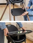 GRACO Scaun de masa 3 in 1 Presti Charcoal