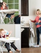 GRACO Scaun de masa Snack N Stow Patchwork Grey