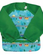 Green Sprouts Bavetica multifunctionala cu maneci lungi Aqua Cars 2T-4T