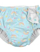 Green Sprouts by iPlay Slip copii refolosibil SPF 50+ cu capse Aqua Rainbows 6 luni