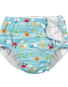 Green Sprouts by iPlay Slip copii SPF 50+ refolosibil cu capse Aqua Sea Friends 4T
