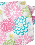 Green Sprouts by iPlay Slip fete eco SPF 50+ pentru inot cu volanase White Zinnia 12 luni