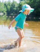 Green Sprouts by iPlay Slip fete refolosibil SPF 50+ cu capse si volanase Aqua Coral Reef 18 luni