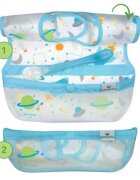 Green Sprouts Set 3 bavetele impermeabile Wipe off Aqua Space