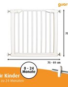Guardino Poarta de siguranta pentru copii extensibila 75-81 cm White