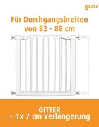 Guardino Poarta de siguranta pentru copii extensibila 75-81 cm White
