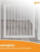 Guardino Poarta de siguranta pentru copii extensibila 75-81 cm White