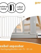 Guardino Poarta de siguranta pentru copii extensibila 75-81 cm White