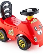 Guclu Toys Ride-On pentru copii fara pedale First Ride Red recomandat copiilor de la 12 luni spatar cu functie de impingere spatiu de depozitare jucarii sub scaun