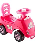 Guclu Toys Ride-On pentru copii fara pedale Selena Pink spatar cu functia de impingere volan cu claxon recomndata copiilor de la 12 luni