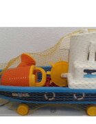 Guclu Toys Set 4 jucarii plaja cu barca de pescuit Mobidiky Blue