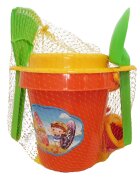 Guclu Toys Set 5 ustensile de joaca pentru nisip Great Beach cu galetusa si accesorii Orange