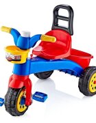 Guclu Toys Tricicleta pentru copii Sweet Red cu claxon cos pentru accesorii pedale plastic de inalta calitate de la 3 ani