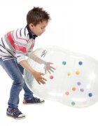 Gymnic Minge aluna fizioterapeutica Physio Activity Roll transparenta diametru 55 cm cu mingi in interior